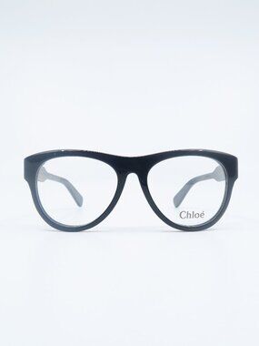 Chloe CH 0152O 001 53mm Black Acetate New Unisex Eyeglasses.